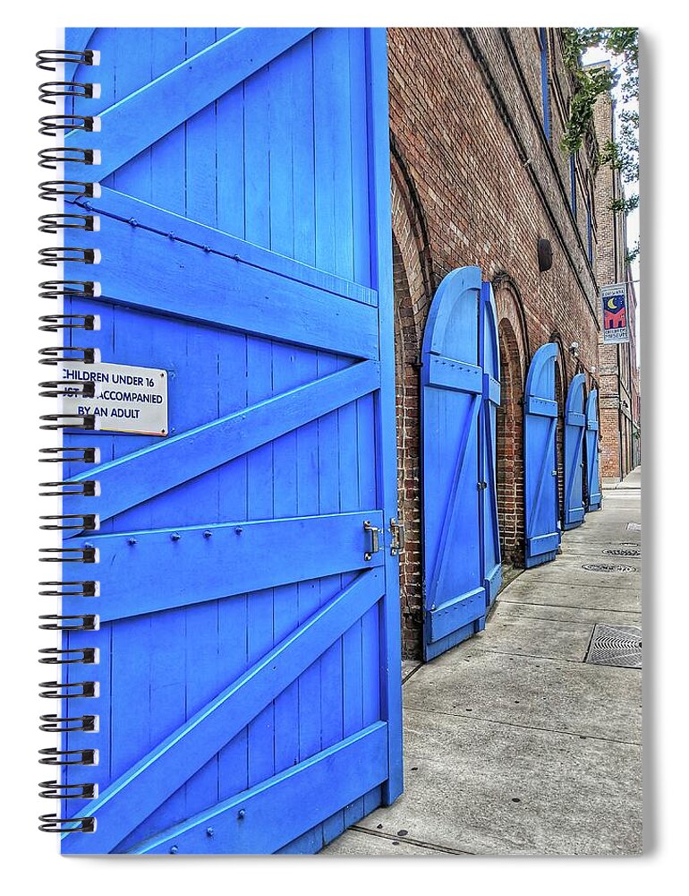Photograph Spiral Notebook featuring the photograph Which Blue Door by Portia Olaughlin