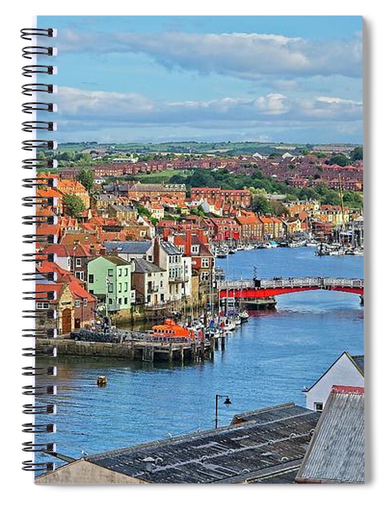 Whitby Spiral Notebook featuring the photograph Whitby Harbour, Yorkshire by Martyn Arnold
