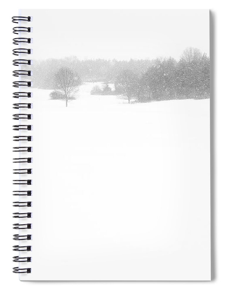 Landscape Spiral Notebook featuring the photograph White Blanket by Linda Bonaccorsi