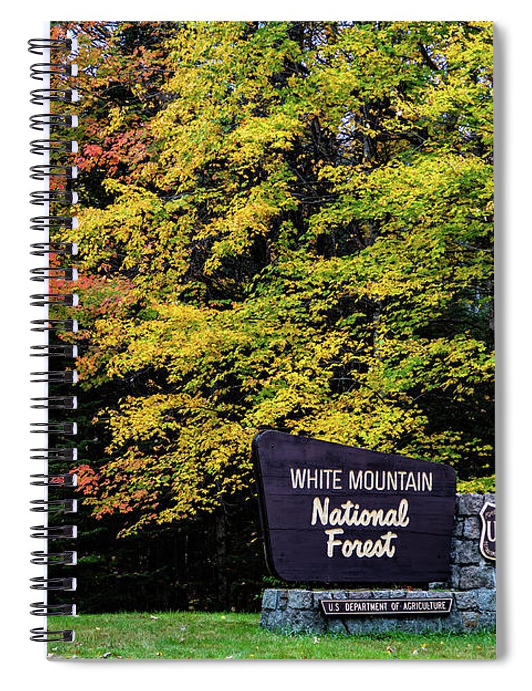 Autumn New Hampshire Spiral Notebook featuring the photograph White Mountain National Forest New Hampshire by Jeff Folger