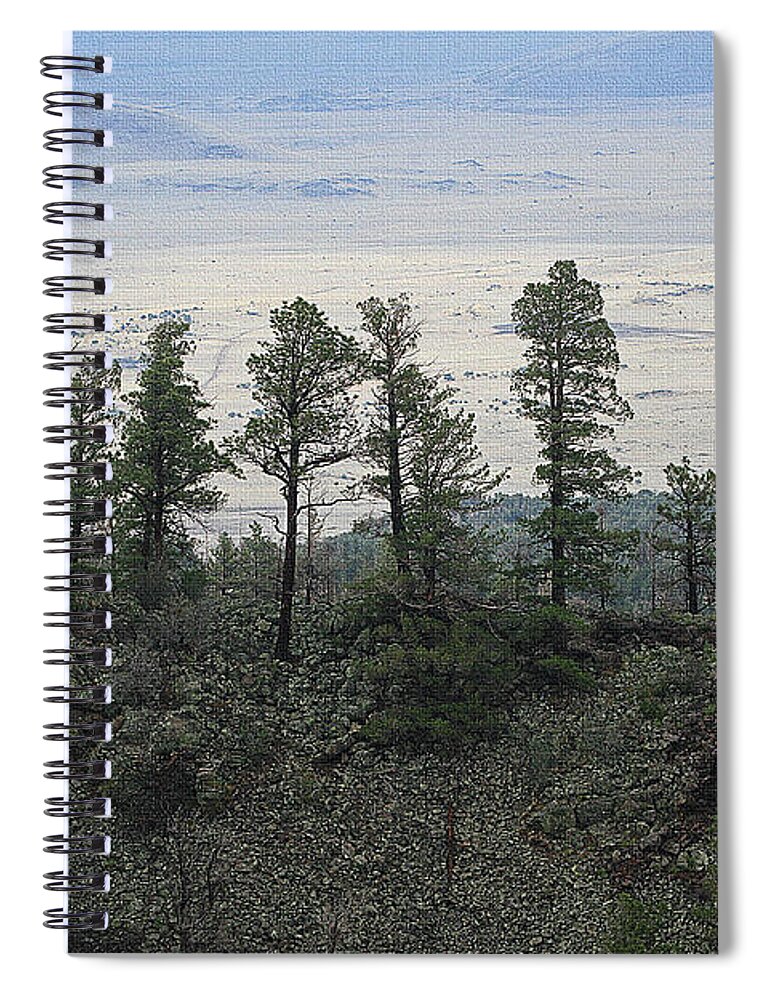 White Mountains Forest Arizona Spiral Notebook featuring the digital art White Mountains Forest Arizona by Tom Janca