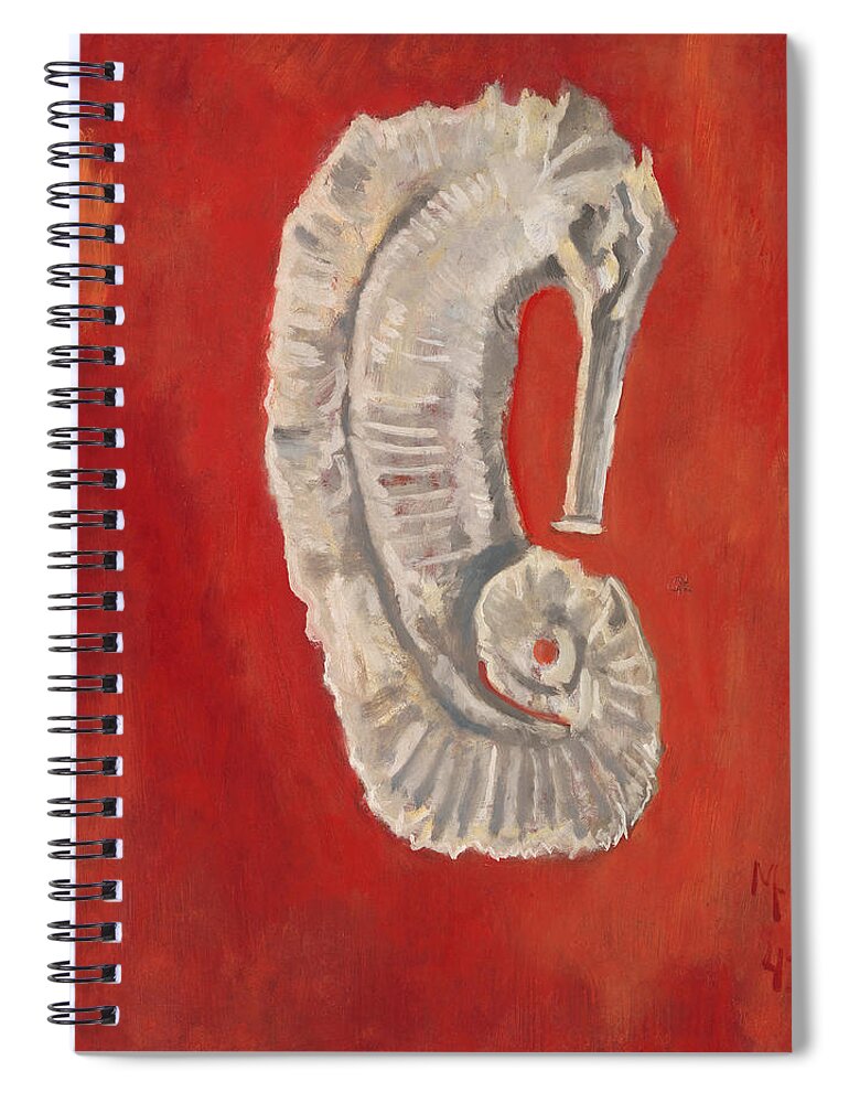 Marsden Hartley Spiral Notebook featuring the painting White Sea Horse, 1942 by Marsden Hartley