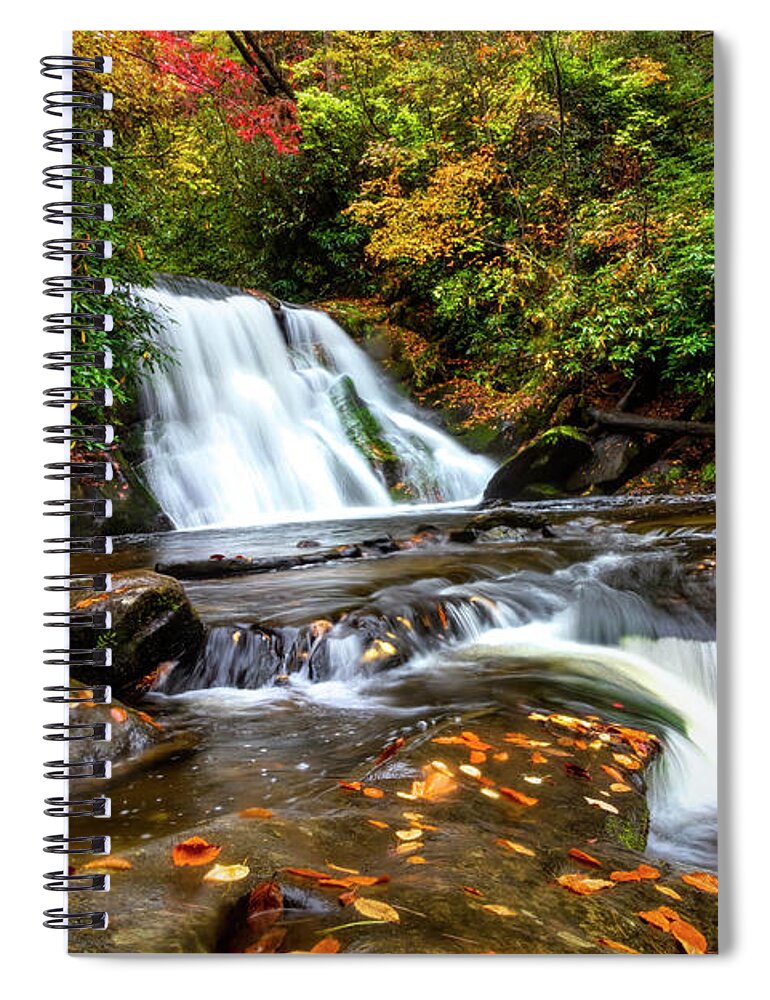 Carolina Spiral Notebook featuring the photograph Whitewater by Debra and Dave Vanderlaan