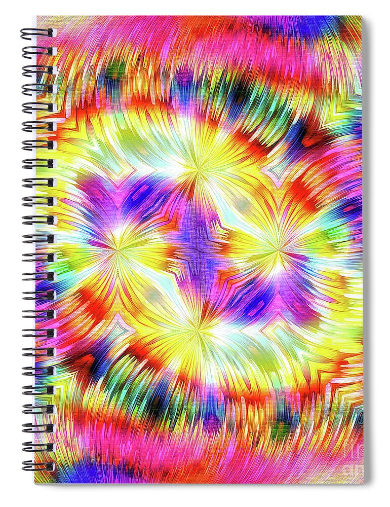 Kaleid Spiral Notebook featuring the photograph Whizz Bang I by Jack Torcello