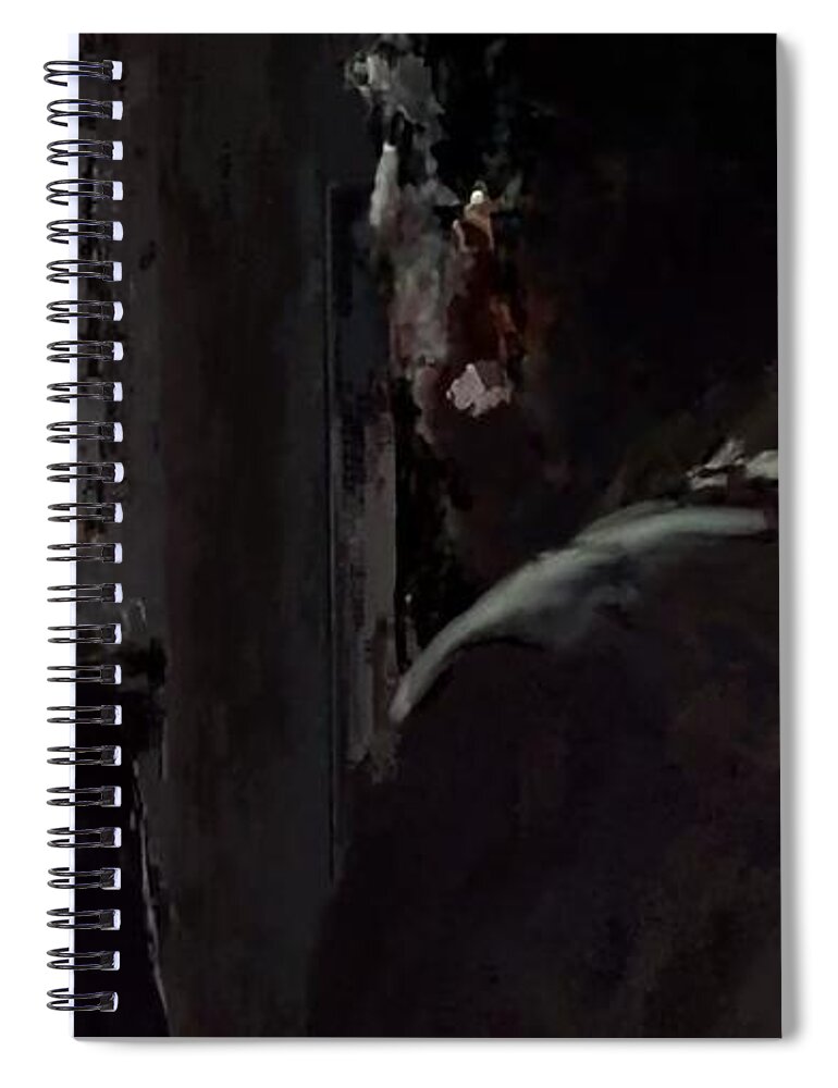 Surrealism Spiral Notebook featuring the painting Whois by Archangelus Gallery