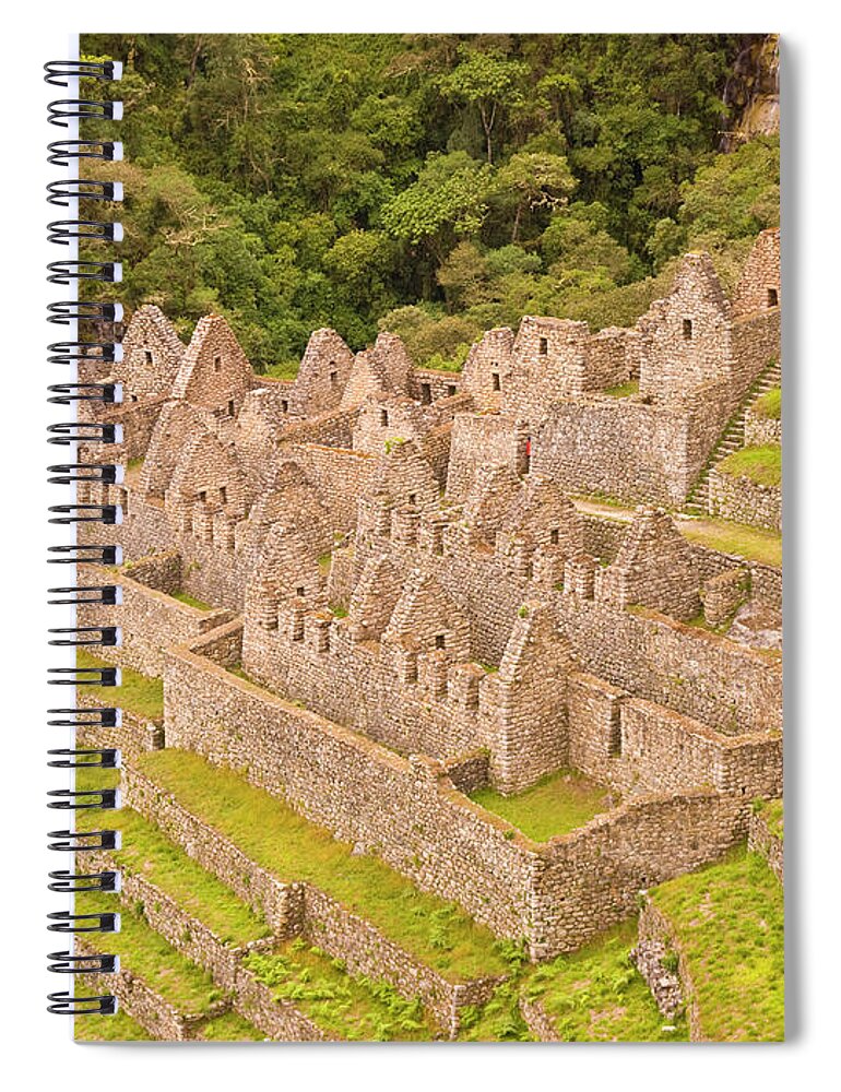 Machu Picchu Spiral Notebook featuring the photograph Wiñay Wayna by Davorlovincic