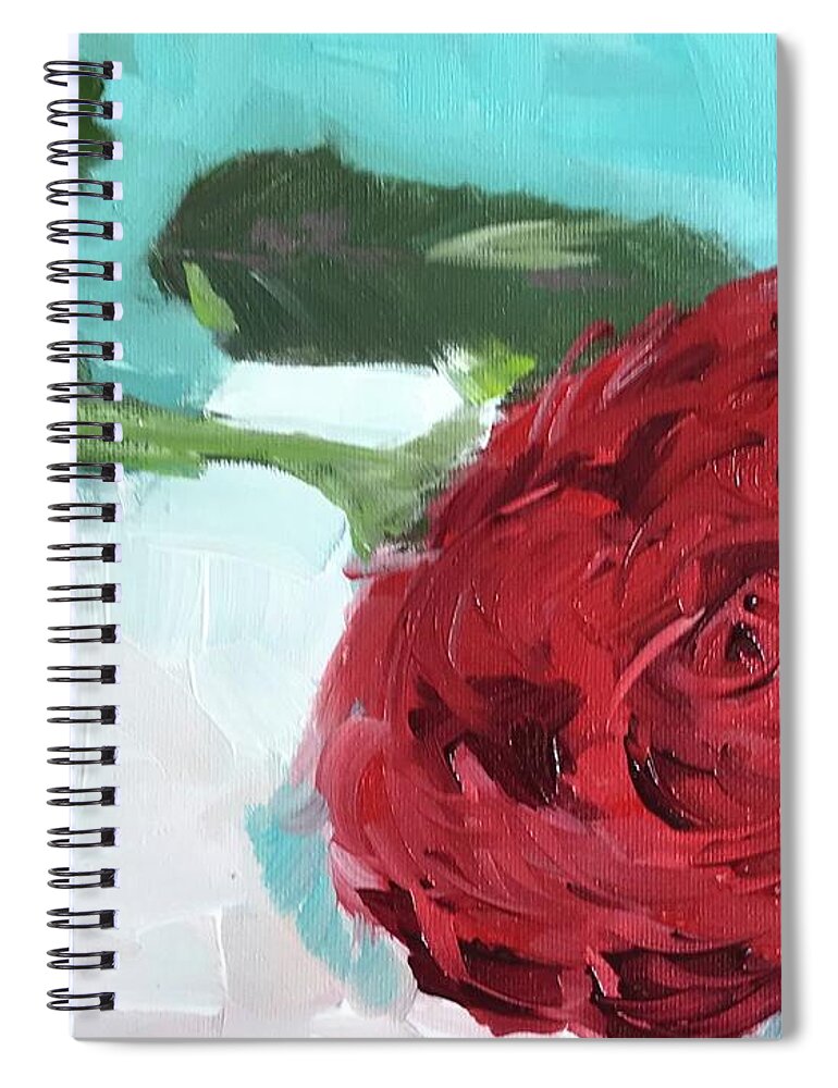 Original Art Work Spiral Notebook featuring the painting Wild Rose by Theresa Honeycheck