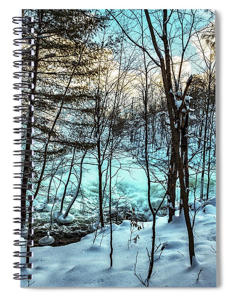 Matt Molloy Spiral Notebook featuring the photograph Wild Winter Water by Matt Molloy