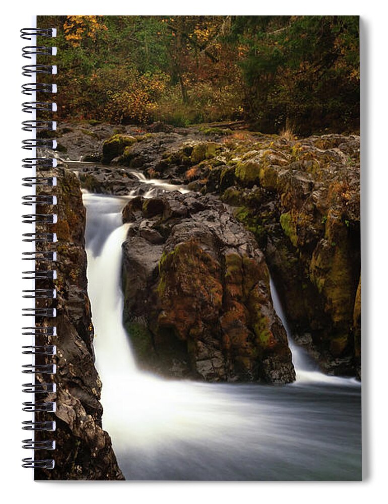 Waterfalls Spiral Notebook featuring the photograph Wildwood Falls Oregon 2 by Lara Ellis