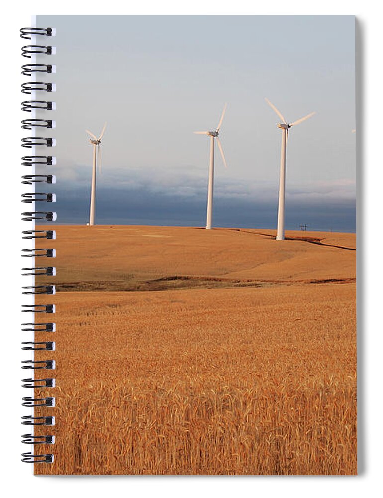 Environmental Conservation Spiral Notebook featuring the photograph Wind Power by Image By Brent R. Carreau