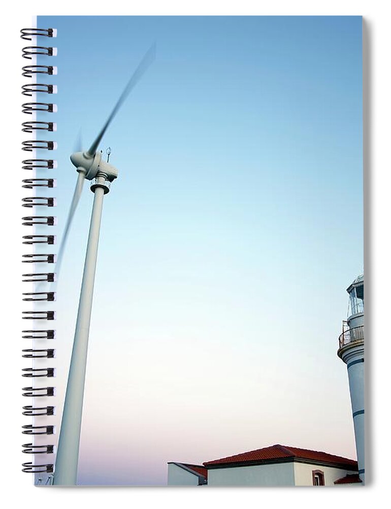 Sport Rowing Spiral Notebook featuring the photograph Wind Turbines by Jazzirt