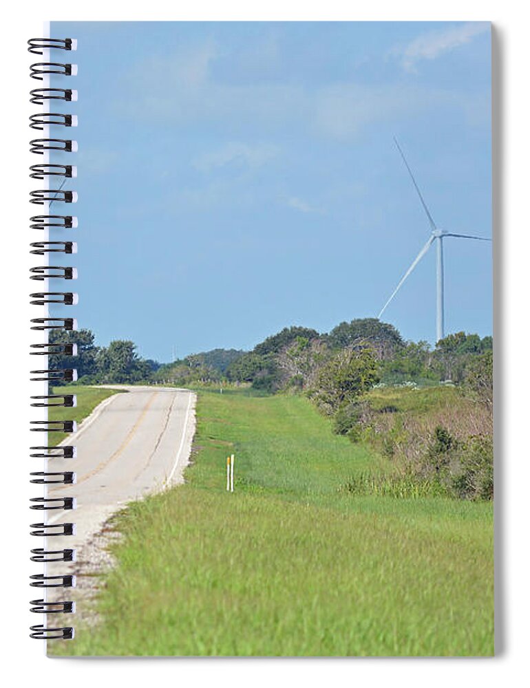 Windmill Spiral Notebook featuring the photograph Wind Turbines by Jimmie Bartlett