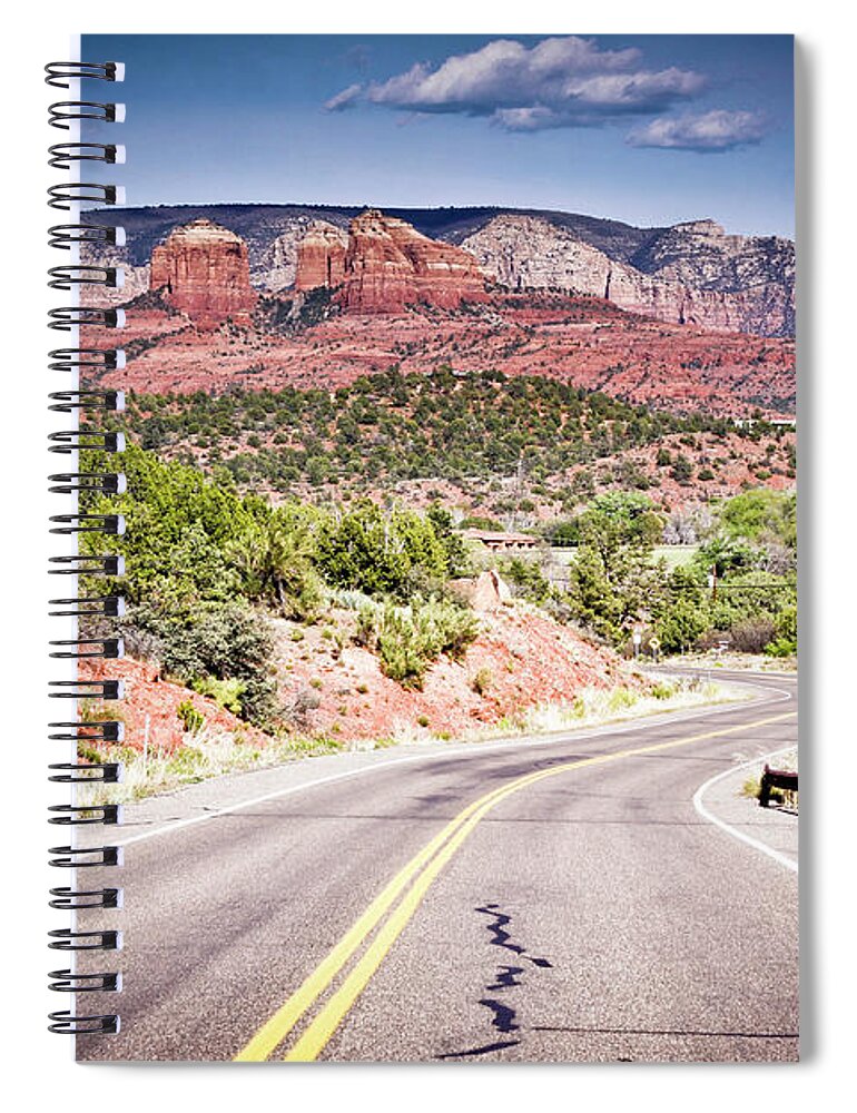 Tranquility Spiral Notebook featuring the photograph Winding Road Leading To Rock Hills by Www.mileswillis.co.uk