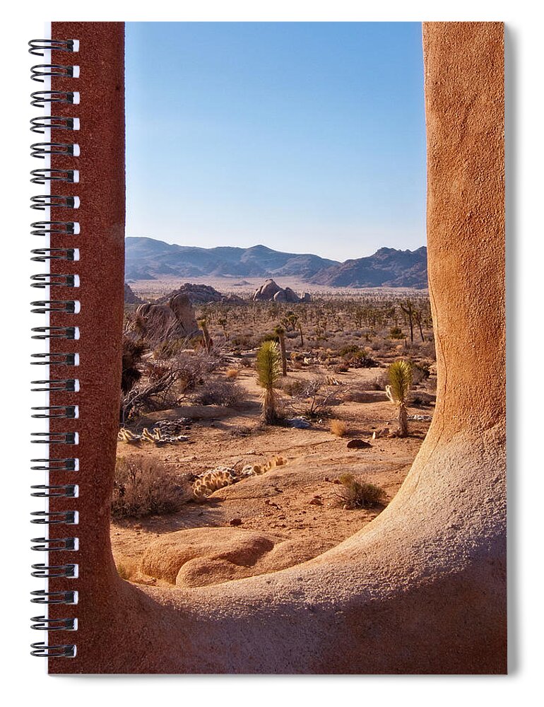 Joshua Tree National Park Spiral Notebook featuring the photograph Window into Joshua Tree National Park by Sandra Selle Rodriguez
