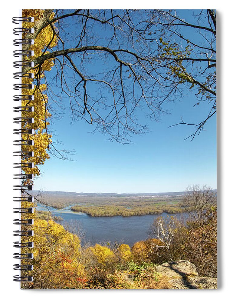 Bluff Spiral Notebook featuring the photograph Window to the Mississippi by Phil S Addis