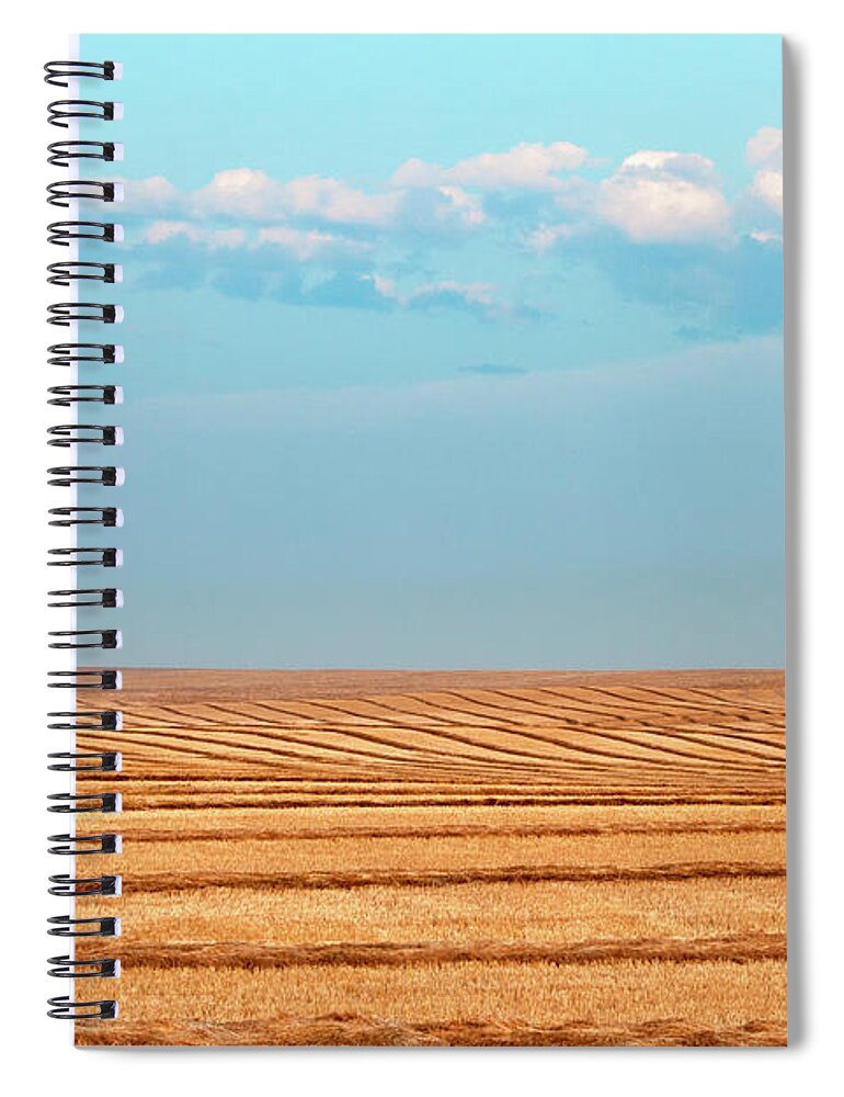 Windrows Spiral Notebook featuring the photograph Windy Rows by Todd Klassy