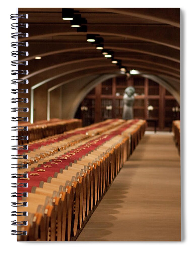 Alcohol Spiral Notebook featuring the photograph Wine Cellar In Napa Valley California by Pgiam