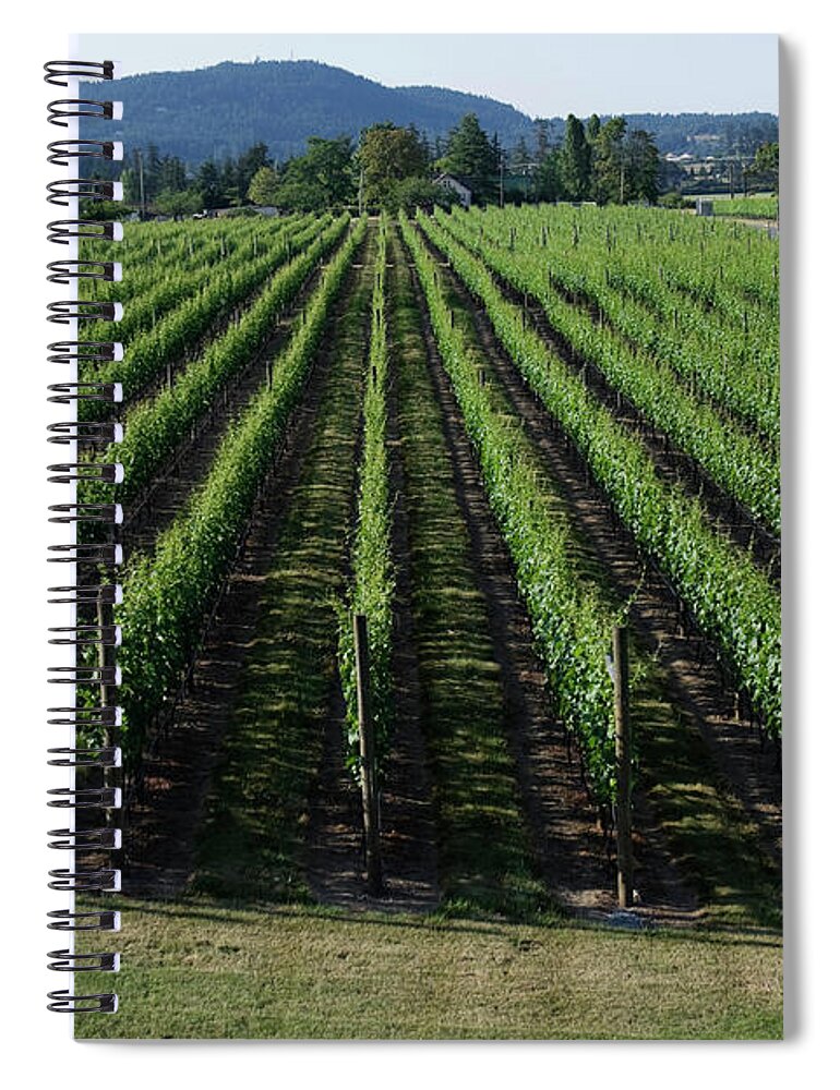 Hanging Spiral Notebook featuring the photograph Wine Grapes by Spinkle