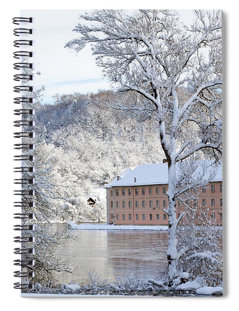 Kelheim Spiral Notebook featuring the photograph Winter At Kloster Weltenburg by W-ings