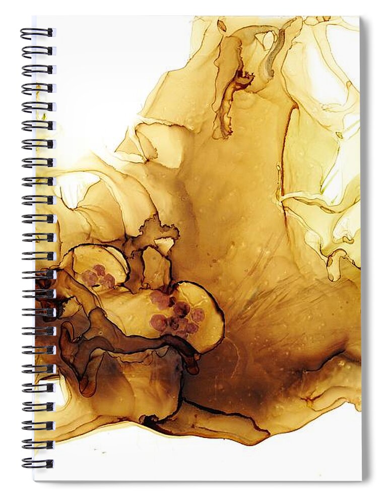 Alcohol Ink Spiral Notebook featuring the painting Winter by Christy Sawyer