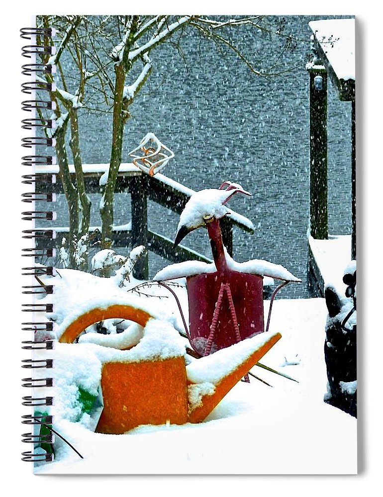  Spiral Notebook featuring the photograph Winter on ths Lake by Tommy McDonell