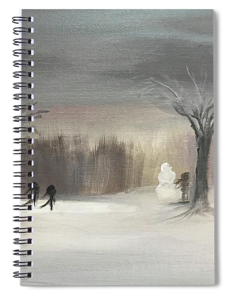 Winter Spiral Notebook featuring the painting Winter by Sheila Mashaw