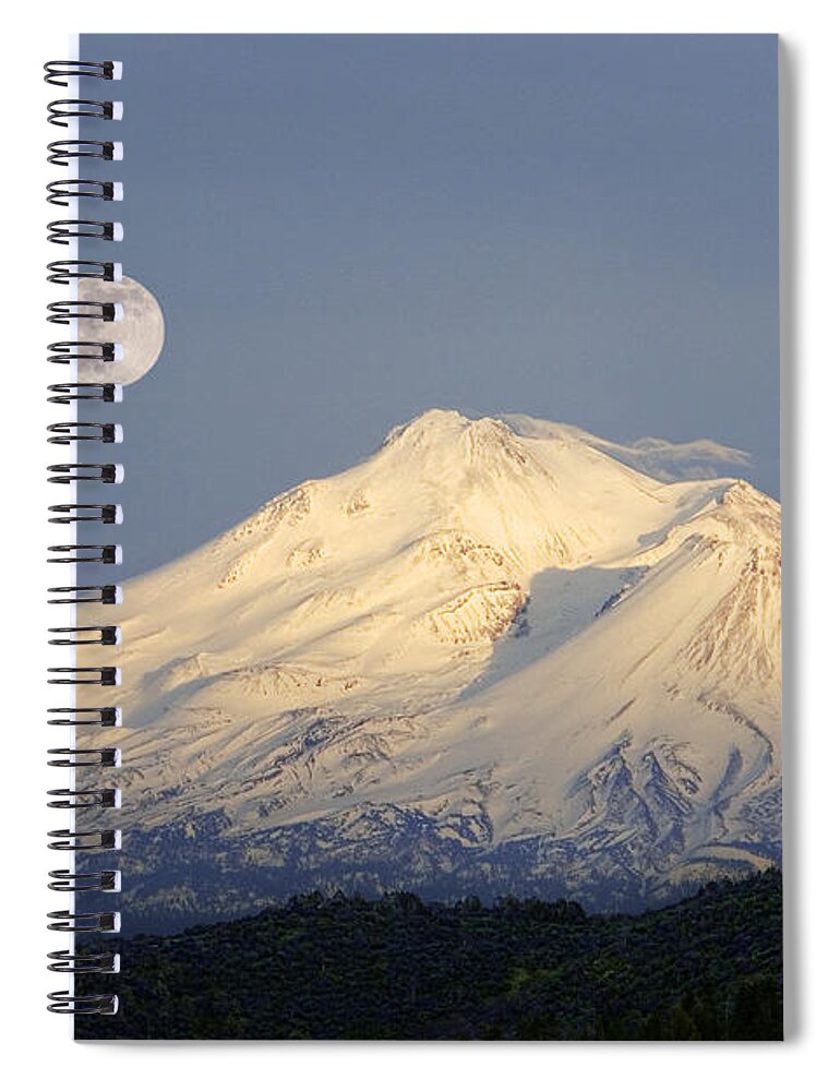Scenics Spiral Notebook featuring the photograph Winter View Of Mt. Shasta, In Northern by Diane Miller