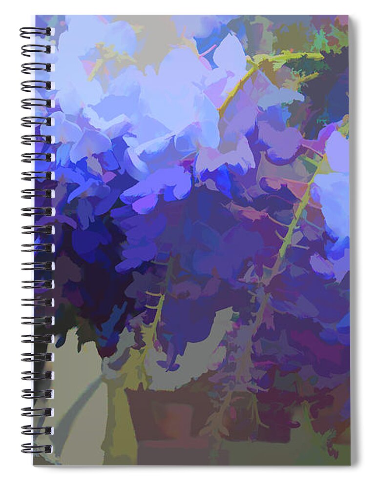 Wisteria Spiral Notebook featuring the digital art Wisteria Colours by Fran Woods