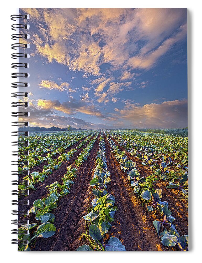 Living Spiral Notebook featuring the photograph With A Faith Born Not Of Words But Of Deeds by Phil Koch