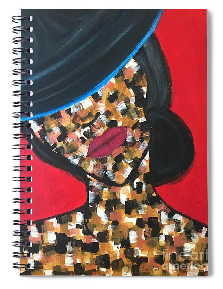 Abstract Expressionism Spiral Notebook featuring the painting Woman IV Art Print by Crystal Stagg