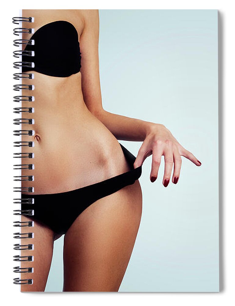 Woman Spiral Notebook featuring the photograph Woman with perfect figure and skin. by Jelena Jovanovic