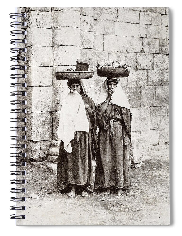 Women Spiral Notebook featuring the photograph Women From Siloan in Jerusalem by Munir Alawi