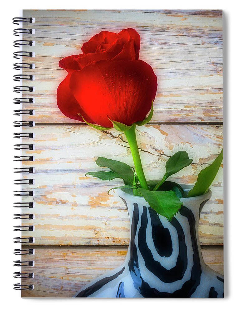 Chaim Soutime Roses Spiral Notebook featuring the photograph Wonderful Red Rose by Garry Gay