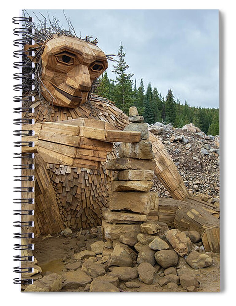 Colorado Spiral Notebook featuring the photograph Wood Man by Dmdcreative Photography