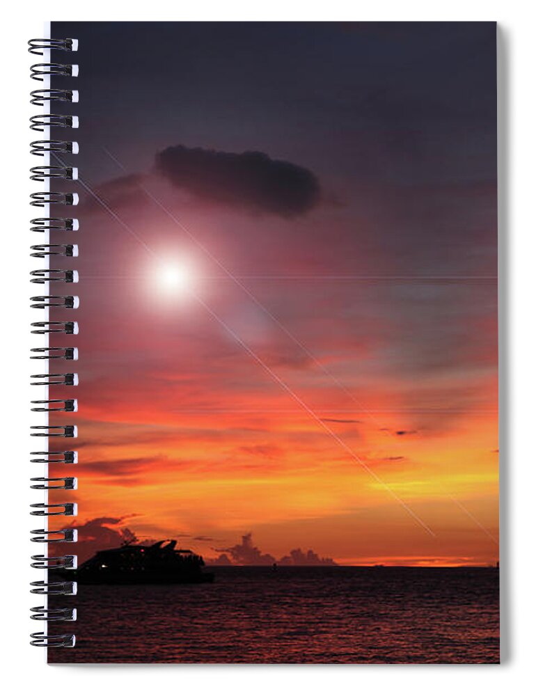 Landscape Spiral Notebook featuring the digital art Woodstock, Canada by Ee Photography