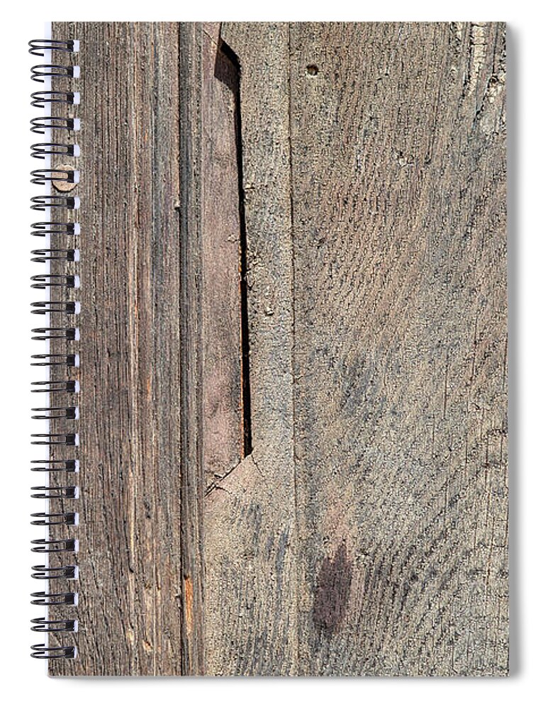 Brunello Di Montalcino Spiral Notebook featuring the photograph Worn Brass Door Handle of Tuscany by David Letts