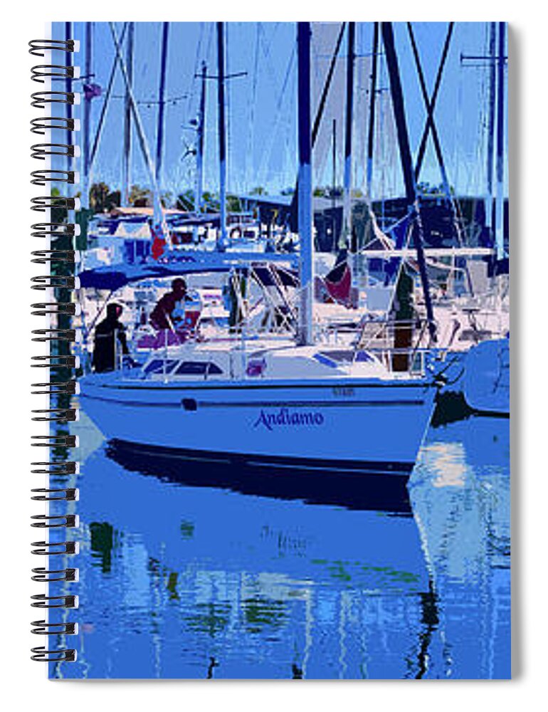 Boats Spiral Notebook featuring the photograph Yacht Life by Alan Metzger