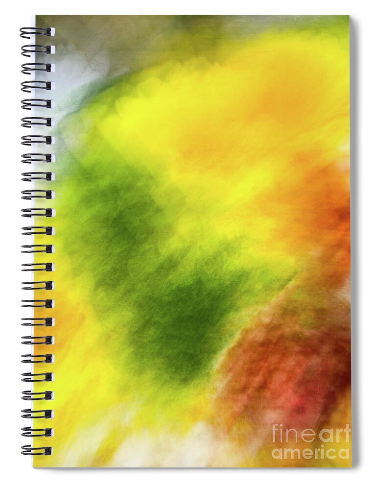 Abstract Spiral Notebook featuring the photograph Yellow and green abstract by Phillip Rubino