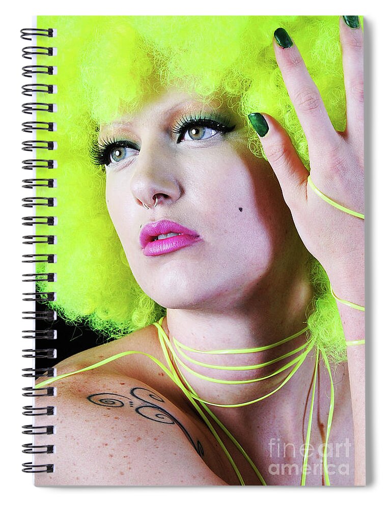 Girl Spiral Notebook featuring the photograph Yellow Is The New Green by Robert WK Clark