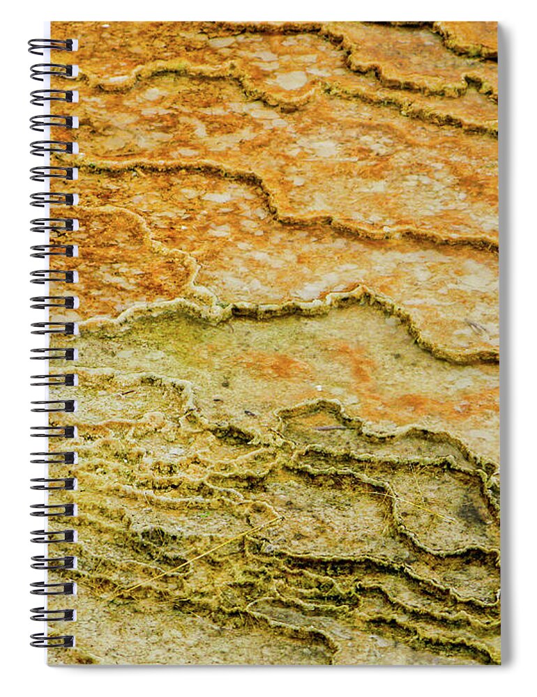 Abstract Spiral Notebook featuring the photograph Yellowstone 3 by Segura Shaw Photography