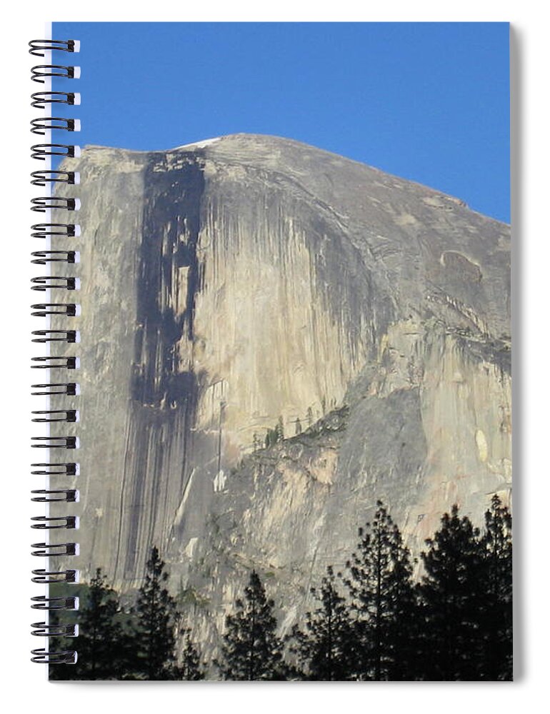 Yosemite Spiral Notebook featuring the photograph Yosemite National Park Half Dome Rock by John Shiron