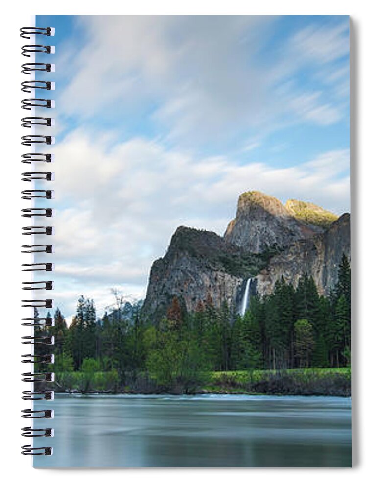 Yosemite Spiral Notebook featuring the photograph Yosemite Panorama by Larry Marshall