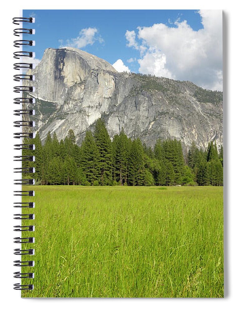 Scenics Spiral Notebook featuring the photograph Yosemites Half Dome In The Spring by Gomezdavid