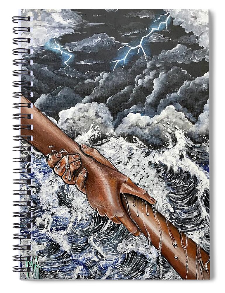#jehovah #jesus Spiral Notebook featuring the photograph You with little faith, why did you give way to doubt by Artist RiA