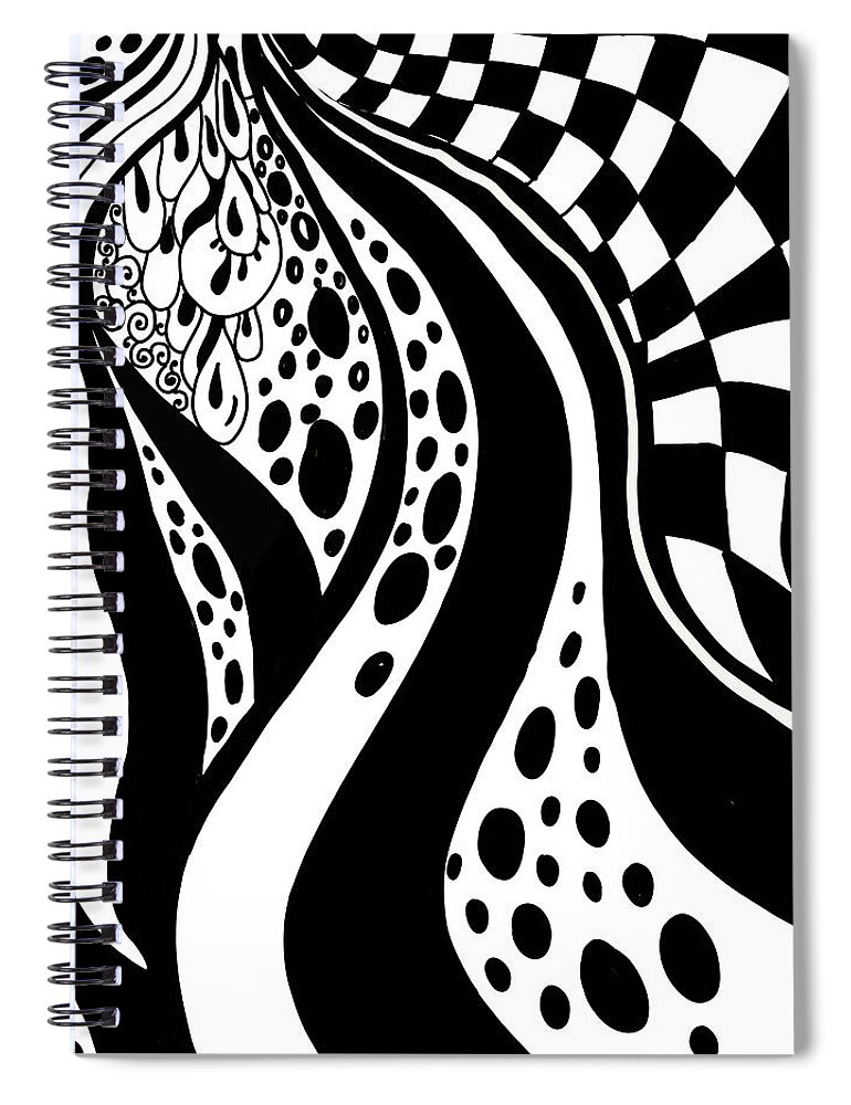 Zendoodle Spiral Notebook featuring the digital art Zendoodle by Patricia Piotrak