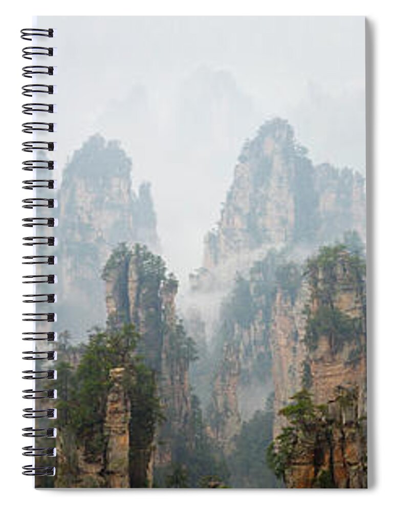 Toughness Spiral Notebook featuring the photograph Zhangjijie, China by Peter Adams