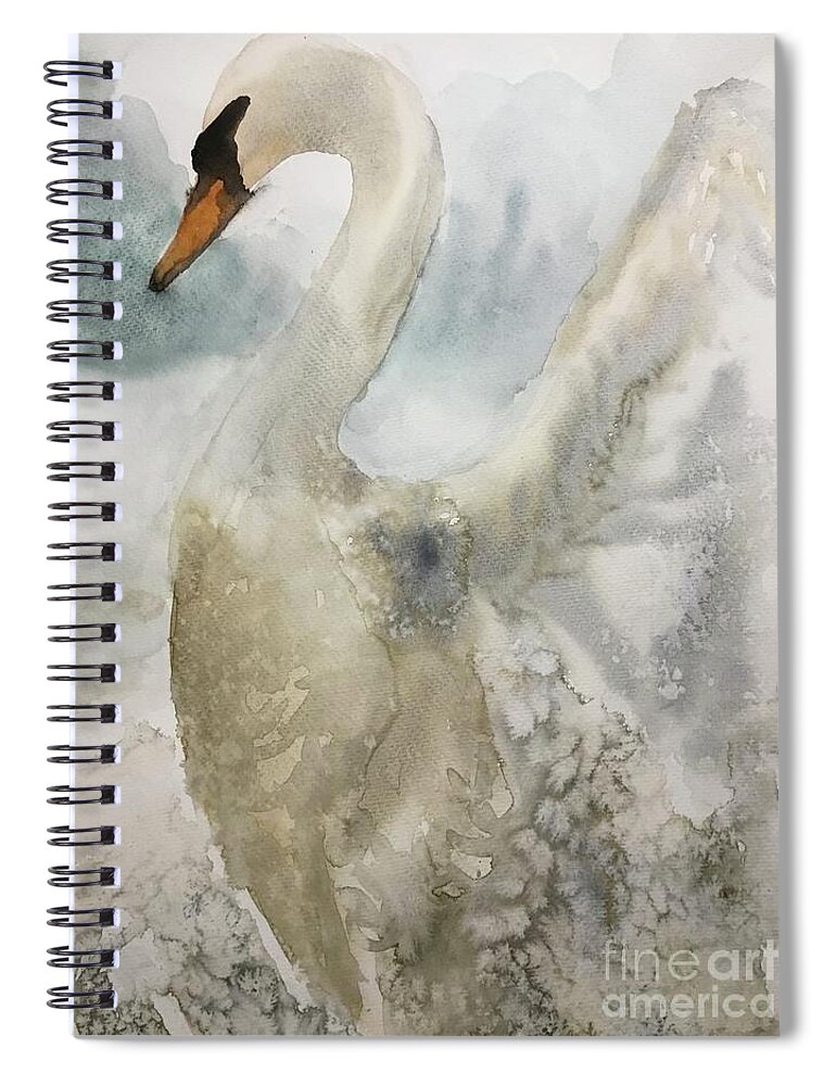 0322021 Spiral Notebook featuring the painting 0322021 by Han in Huang wong