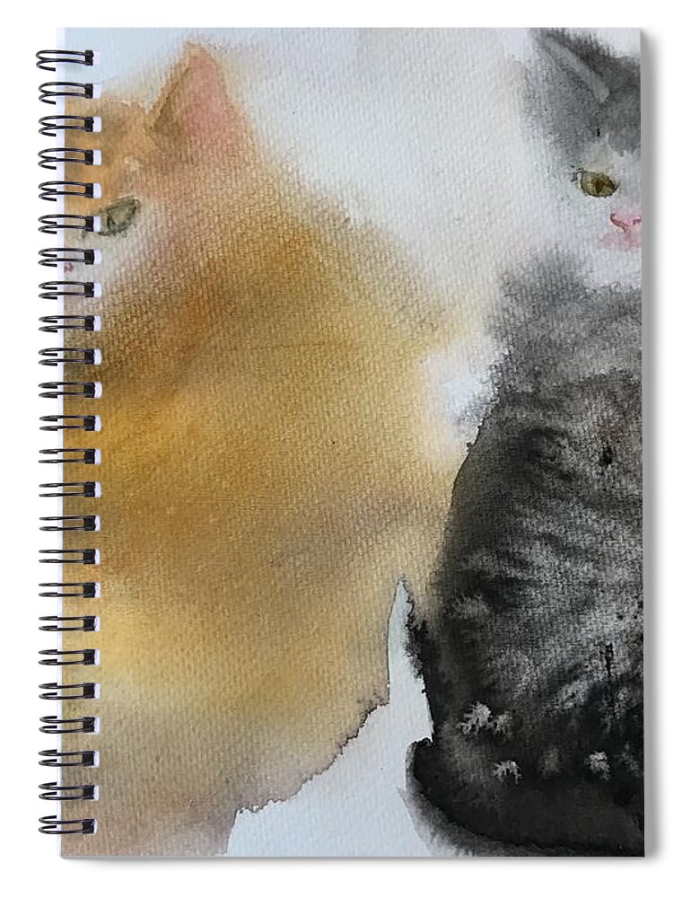 0372021 Spiral Notebook featuring the painting 0372021 by Han in Huang wong