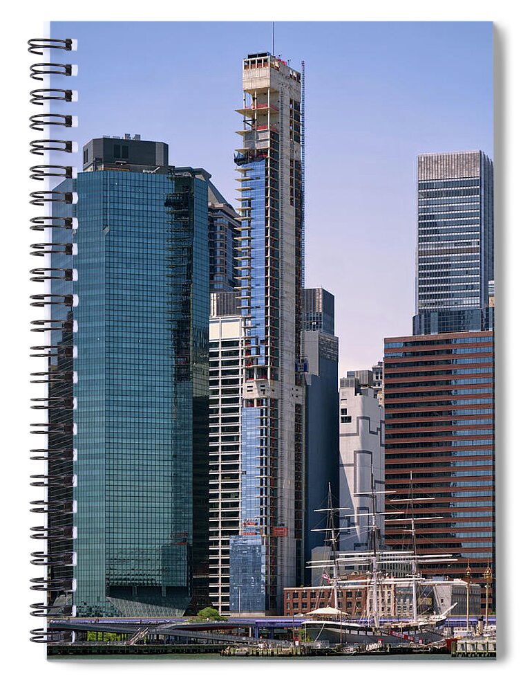 One Seaport Spiral Notebook featuring the photograph 08jun20 0205 by Steve Sahm