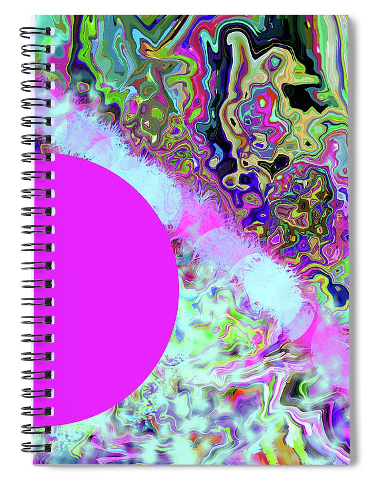  Spiral Notebook featuring the digital art 2-21-2009abcdef #1 by Walter Paul Bebirian